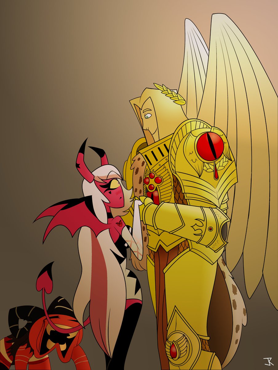 JimKudulis's tweet photo. Angels and Demons - Helluva Loyalists

The emperor's glorious hawk boy with Hell's most famous pop star, and a lil gremlin in the back. https://t.co/GLvIiNMD6e