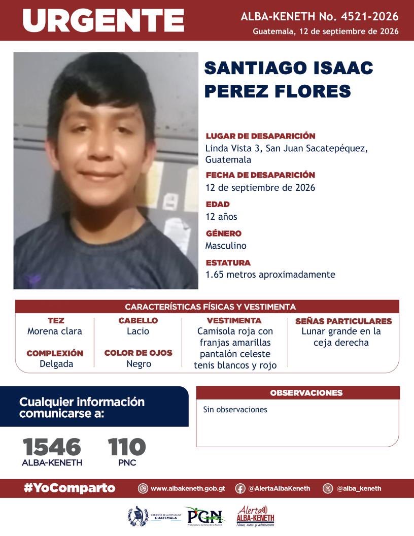 SCSPGT's tweet photo. ¡Ayúdanos a encontrar a adolescentes  y niños desaparecidos en Guatemala! 🚨

Si tienes alguna información, comunícate al 1546 y 110. ☎️ https://t.co/M0X5rsq97E