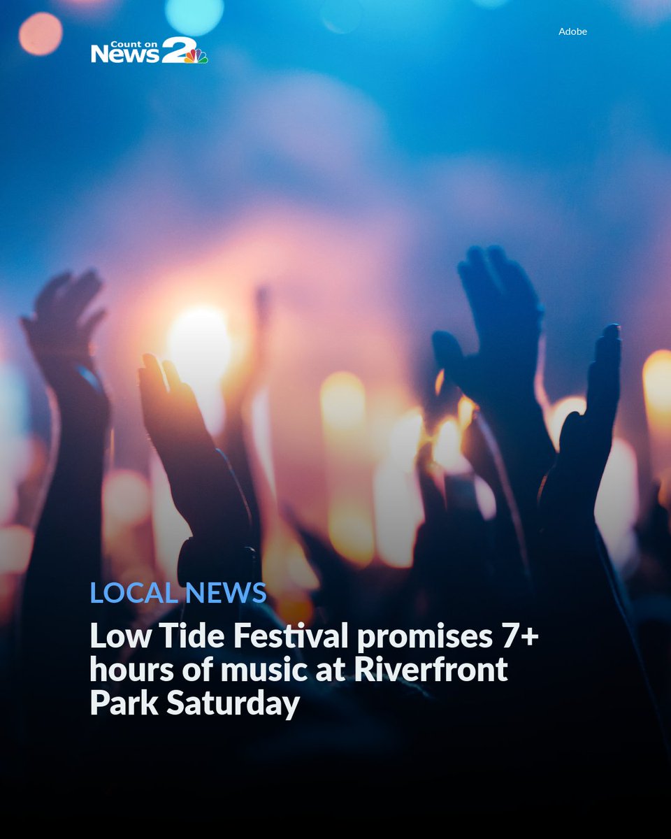 WCBD's tweet photo. 🎶🪩 HAPPENING TODAY: The creators of High Tide Festival are launching a new event this weekend: Low Tide Festival, described as the “younger sister” of the popular Charleston waterfront dance festival. Read the full story for more details. 
>>https://t.co/1biVh3x0L3 https://t.co/epVQMyIQYG
