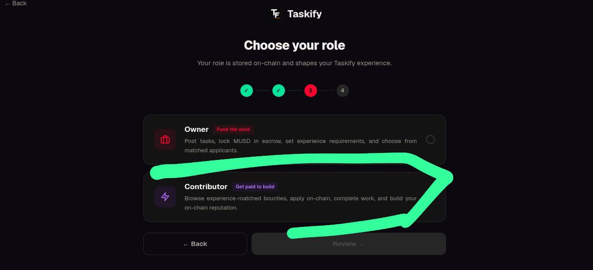slnDIK8's tweet photo. HOW TO GET STARTED ON TASKIFY @Taskifyhq 

Step 1: go to https://t.co/sSpjt9iikZ → Connect Wallet.

Step 2: Click on launch app → sign in
with Google (required, becomes your identity) → pick Contributor →choose an experience level(mostly for devs)
confirm on-chain. https://t.co/mxDpX4vGSv