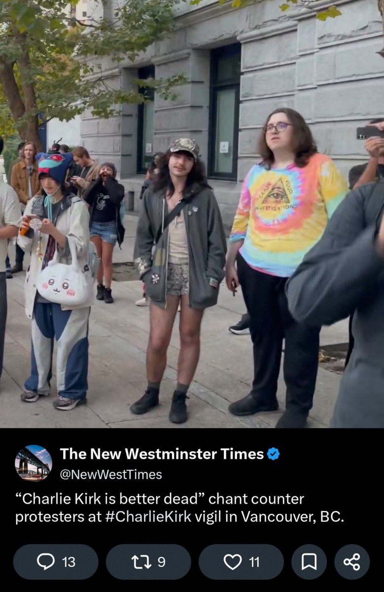 OhBoyItsKale's tweet photo. This is Sarah "Cherry" Bask.

A radical tranny that was at the Vancouver Charlie vigil and chanted "Charlie Kirk is better dead".

Works as a indie film artist and childcare worker. https://t.co/ziHAxRry8o