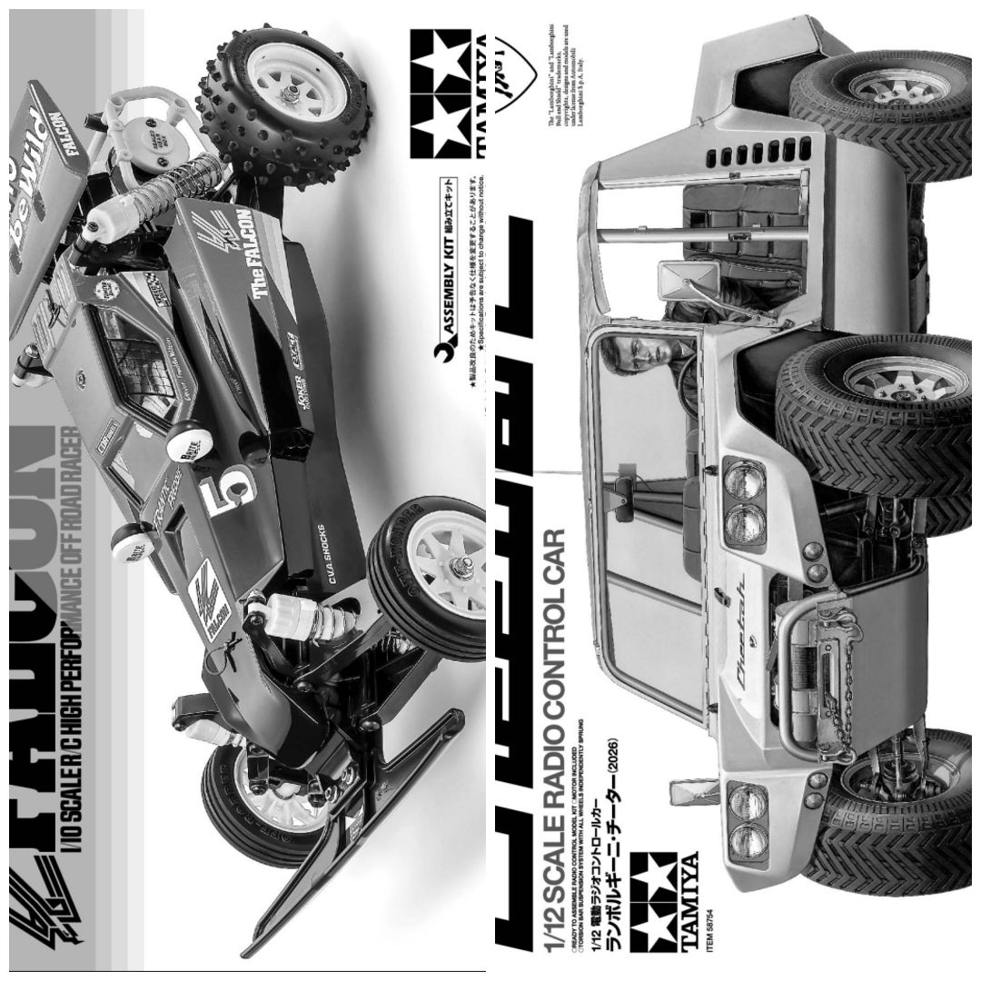 TamiyaBlog's tweet photo. Assembly manuals of TAMIYA 58754 Lamborghini Cheetah (2026) &amp; TAMIYA 47532 The Falcon (2026) https://t.co/GaiHBrbvct https://t.co/1MDpVnYkBX