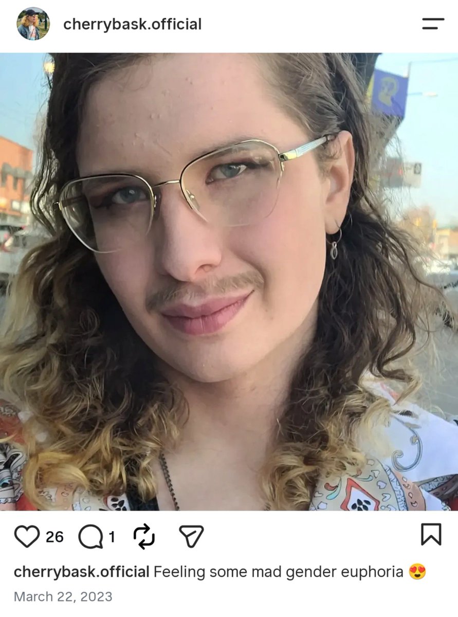 OhBoyItsKale's tweet photo. This is Sarah "Cherry" Bask.

A radical tranny that was at the Vancouver Charlie vigil and chanted "Charlie Kirk is better dead".

Works as a indie film artist and childcare worker. https://t.co/ziHAxRry8o