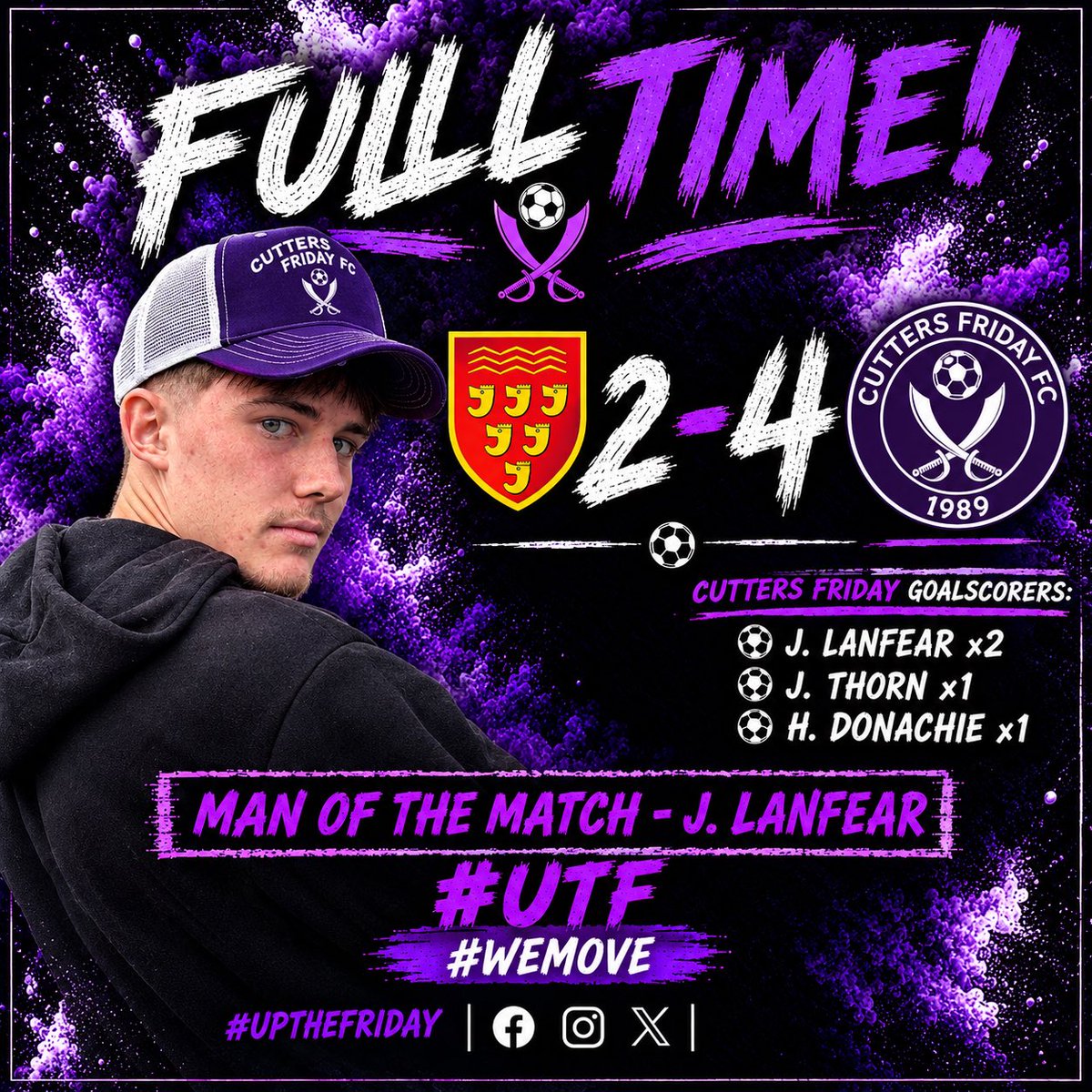 CFFC1989's tweet photo. 🤝 | Paid for parking, no food, took the 3! Worth it. Could’ve had a lot more if isn’t wasn’t for the opposition cat! Jacob picks up the MOM for his excellent display! #WeMove #UTF https://t.co/zlf460LmXy