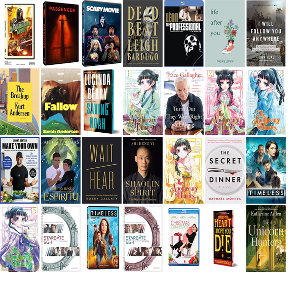 hendersonlibs's tweet photo. This week the Henderson Libraries have 116 new books and eleven new movies.  New items include The Mandalorian and Grogu, The Knave and the Moon, Passenger, Scary Movie, Dead Beat, Devil, LΘon, Kiss Slay Replay, and Life After You. https://t.co/JJKXOmtGPq https://t.co/AbiSG7gmIo