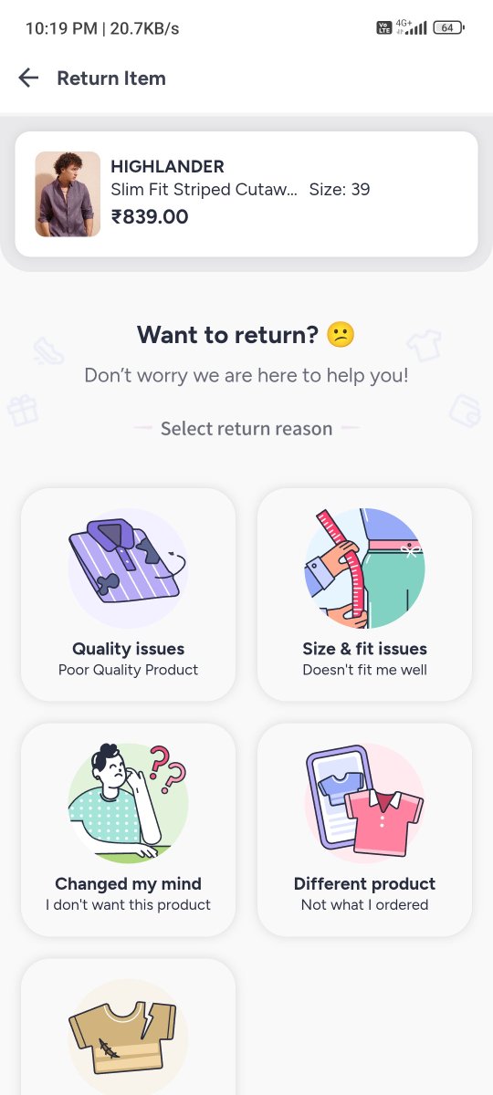 PritomJohn's tweet photo. @myntra Paid ₹872, return ₹839. Why? https://t.co/mL8r549Pvr