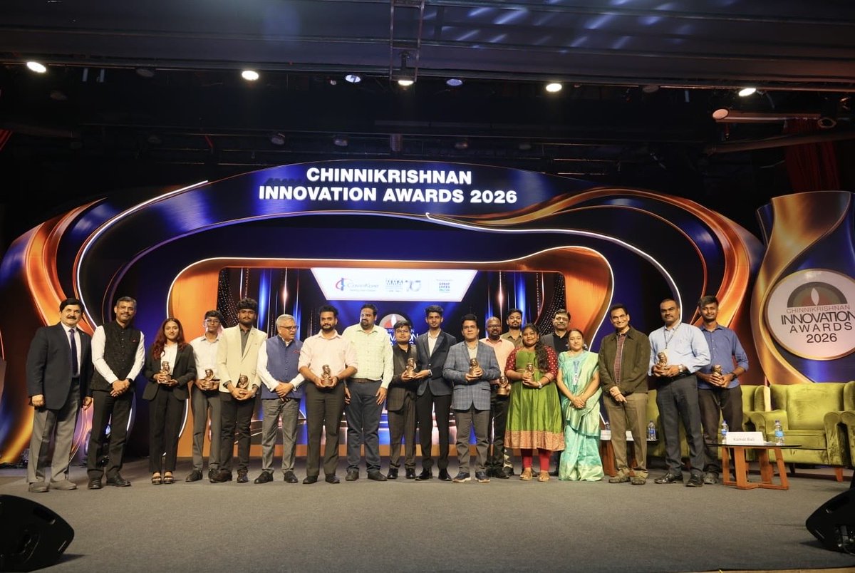 AmudhaCK's tweet photo. Proud to mark the 15th edition of the ChinniKrishnan Innovation Awards and introduce the Great Ideas Category, recognising early-stage ideas with potential to create meaningful solutions.
Congratulations to all winners and participants https://t.co/DLwCal3fQS