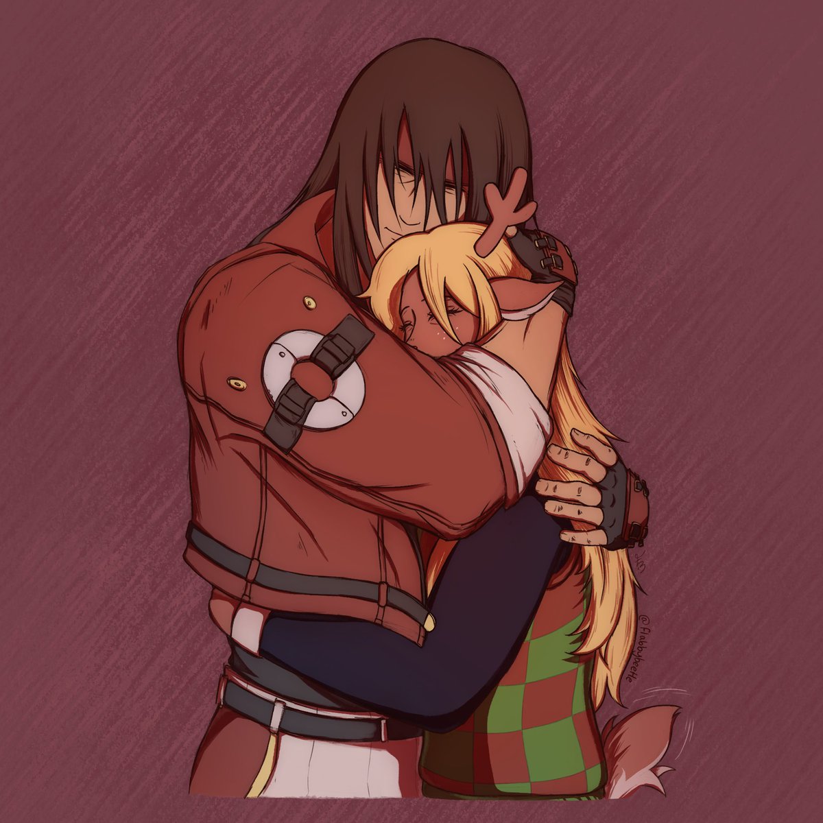 flabbybeetle's tweet photo. meanwhile, on parody twitter, sol badguy has adopted noelle holiday…..

#guiltygear #deltarune https://t.co/sPSObdJTo6