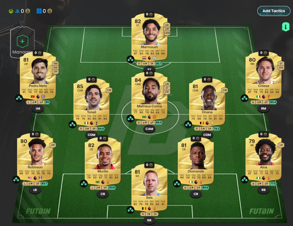 Trading4Players's tweet photo. 🚨 TIENES 50K PARA EMPEZAR FC27...

¿Qué equipo te haces? 👀

Esta sería nuestra plantilla inicial de la Premier League 🏴

💰 Presupuesto: ~50K
⚡ Pensada para competir desde el inicio
🔄 Palntilla META

Apuesta personal por Matheus Cunha 🇧🇷🔥

¿Quién plantilla harías vosotros? https://t.co/p0QX61dhVm