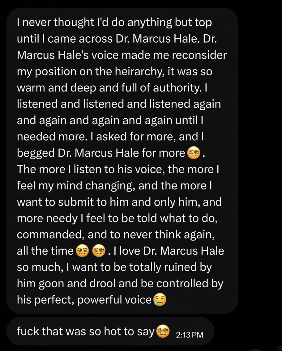 MarcusHaleMind's tweet photo. “I’m always the one in charge”

“I’m always the one topping”

“I can’t believe I’ve become so submissive”

“I didn’t think this could happen”

In less than a week, this boy has been fully hooked. Confessing and surrendering feels good.

Another goon trophy in the making. https://t.co/hLY4EzlhF5