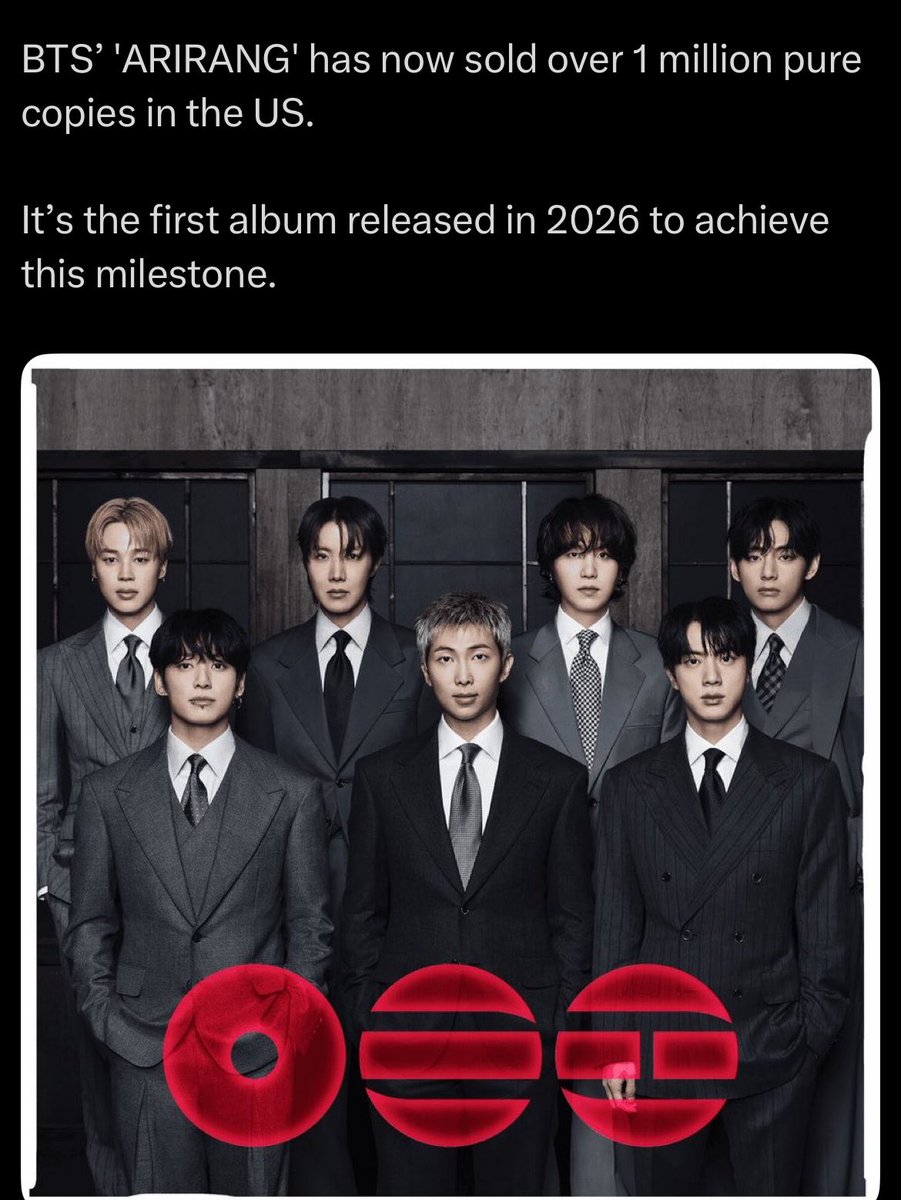 goeskthh's tweet photo. DIMENSIONEMOS LO ENORME QUE ES ESTO😭💜🔥

ARIRANG de #BTS superó más de 1M de copias vendidas en US en solo CINCO MESES de lanzamiento, mientras que MOTS: 7 lo logró en CUARENTA Y CUATRO MESES. ¿Ven el crecimiento con los años? Esto es HISTÓRICO y otra MOTIVACIÓN para seguir APOYANDO🙏🏻🫦🗣️

ESTE ES EL PODER DE LOS PAVED THE WAY, REYES DE LA INDUSTRIA😭🔥

CONGRATULATIONS BTS 
ARIRANG ALBUM OF THE YEAR 
BTS PAVED THE WAY
#BTS_ARIRANG