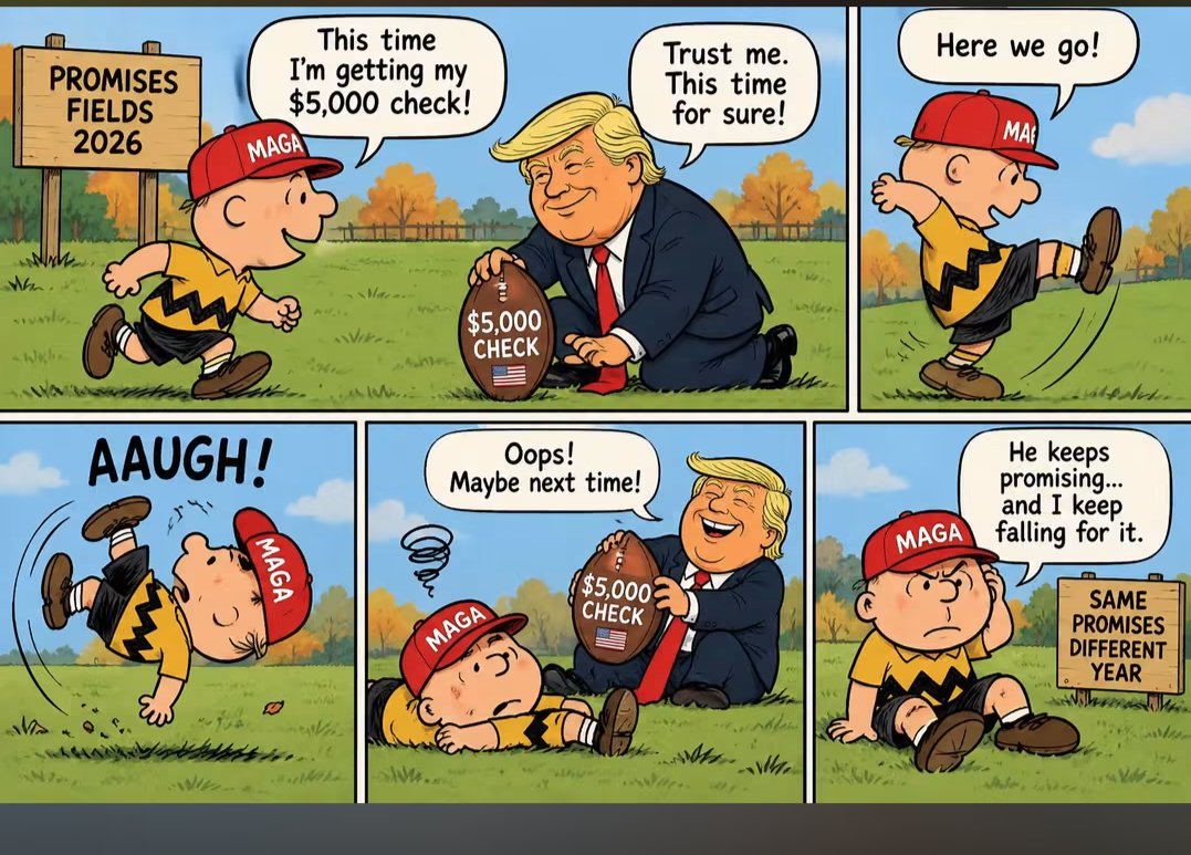 Kevin_Clicks57's tweet photo. @NEWSMAX Don't be a Charlie Brown. https://t.co/JkLzh3HqBJ