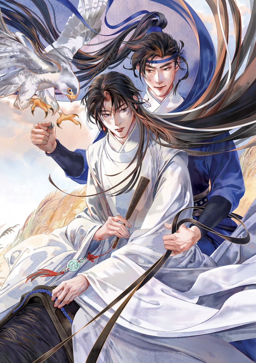 MoonSpamming's tweet photo. The full cover art I painted for the Hungarian edition of Qiang Jin Jiu Vol. 3 has finally been revealed! 
Many thanks to Vad Virágok once more, for trusting my work. 🫶

#qiangjinjiu #qjj #将进酒 #cezhou https://t.co/wTATMggYG8