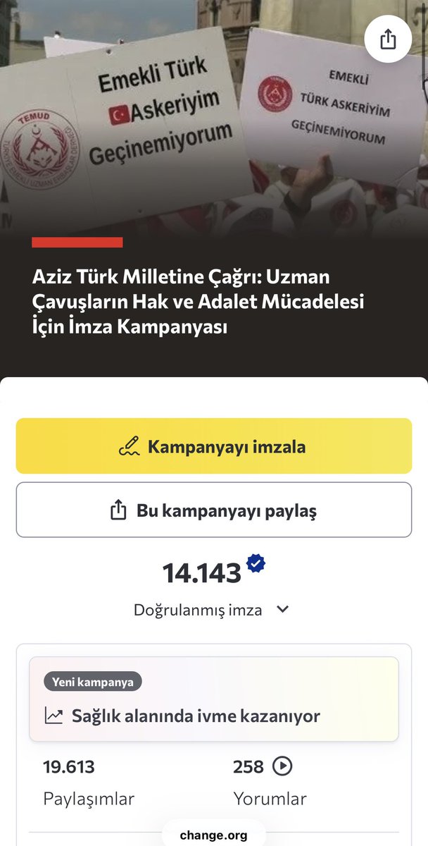 alitilkici38's tweet photo. Kahraman #UzmanÇavuş’larımızın özlük haklarının düzenlenmesi için Aziz milletimizden imza desteği istiyoruz.
18 eylül 2026 tarihine kadar digital olarak ve meydanlarda @TEMUD_2024 Derneğimiz ve şubelerimizin açmış olduğu standlarda etkinliğimiz devam ediyor
Kahraman #UzmanÇavuş’larımıza bir imza ile sizde destek olur musunuz?
⬇️⬇️⬇️

https://t.co/xRk2CFd5Xs