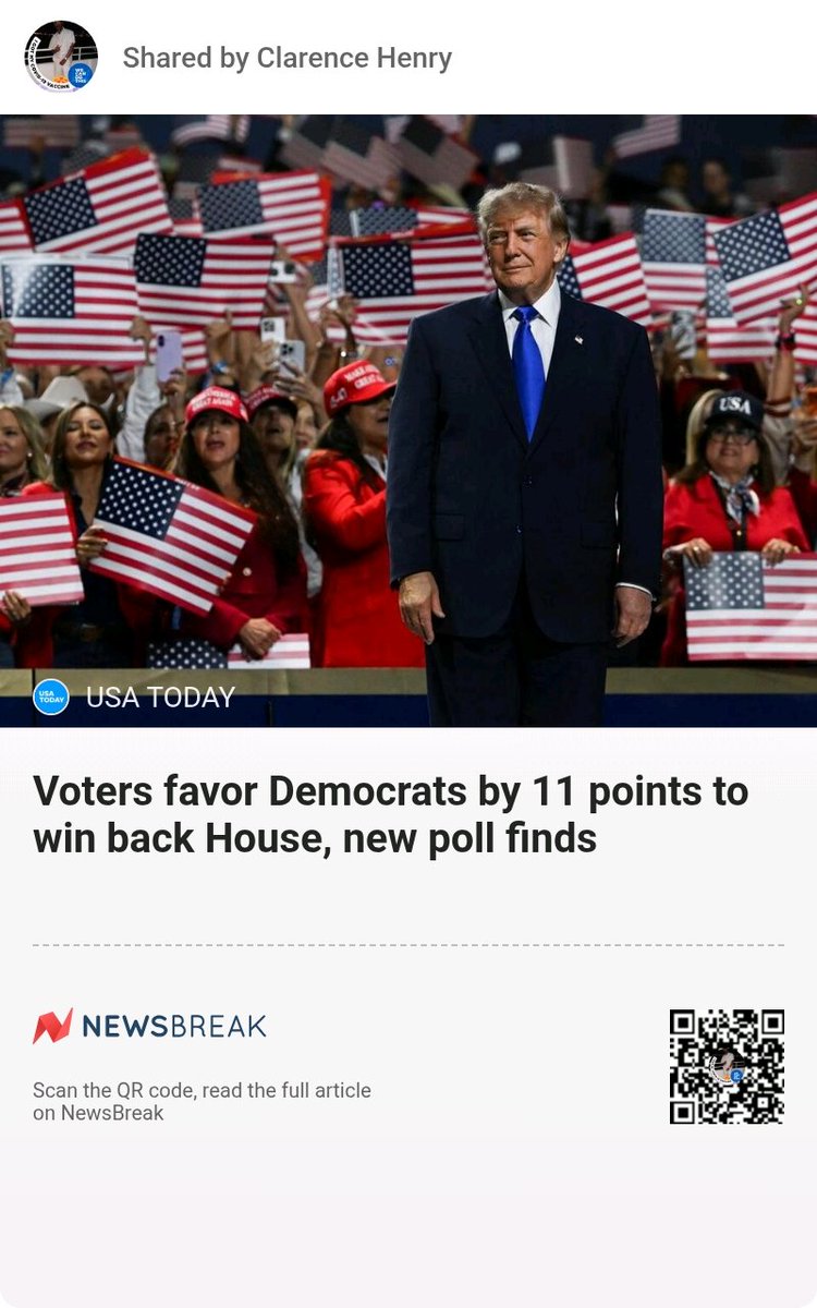 Randyluv5's tweet photo. Voters favor Democrats by 11 points to win back House, new poll finds #Democrats #DonaldTrump #Republicans #Congress
https://t.co/TyvSE6d8bC https://t.co/fMUFeh6hjS
