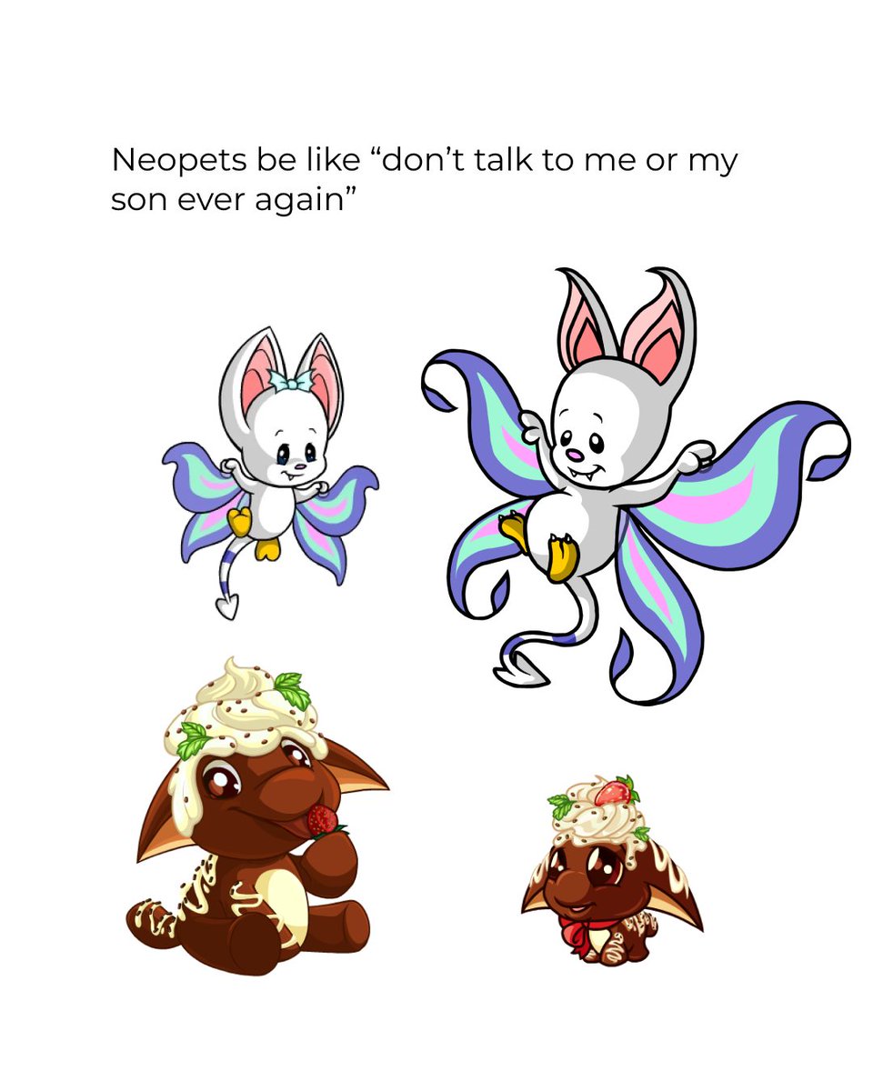 Neopets's tweet photo. What color combination do you want to see as baby next? 👀
psst baby mutants are cycling out soon to make space for baby faeries, enjoy the sneak peak 😉

#Neopets #DigitalArt #nostalgia https://t.co/QAw3aP8JUT