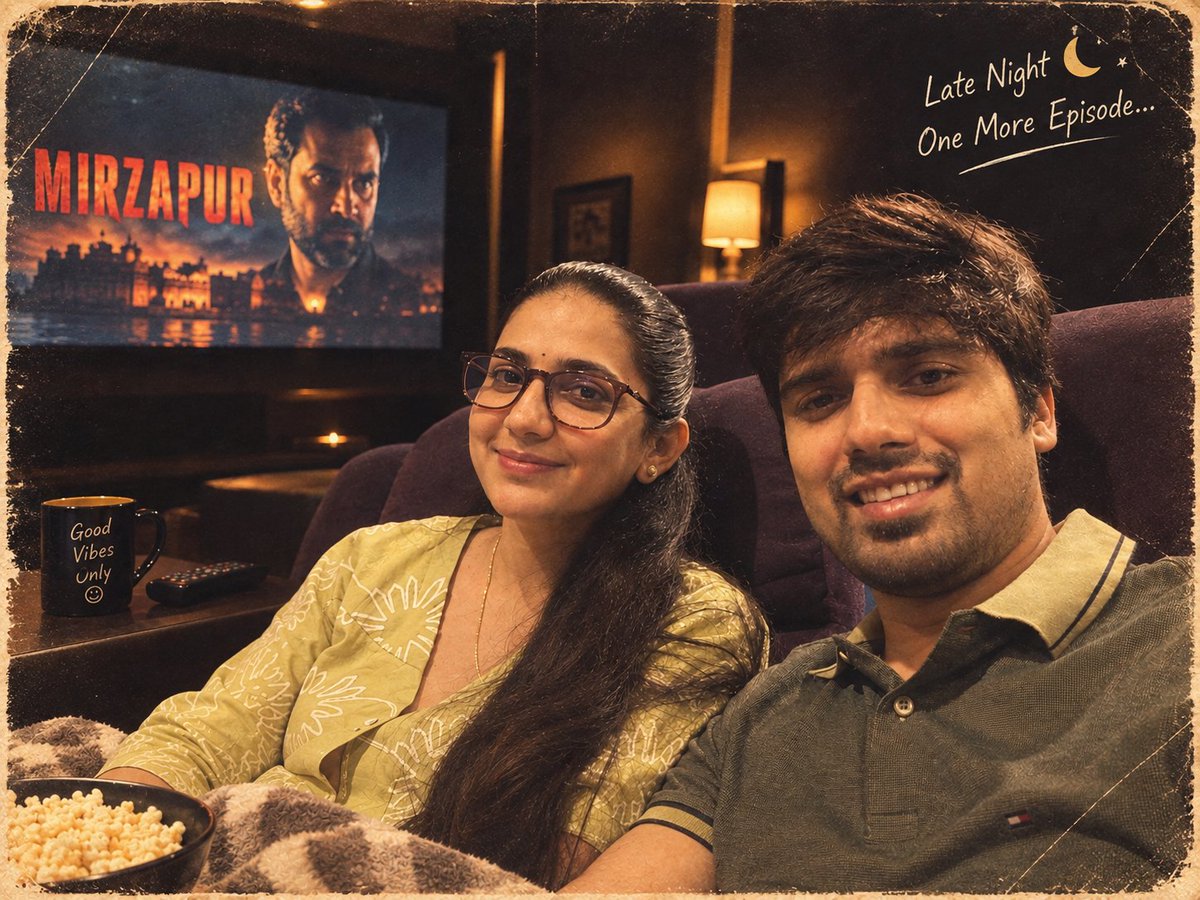 upendra_Gupta21's tweet photo. Saturday night. 🌙
Sleep can wait… Mirzapur can’t! 😎🔥 https://t.co/7E7QXcpgTC