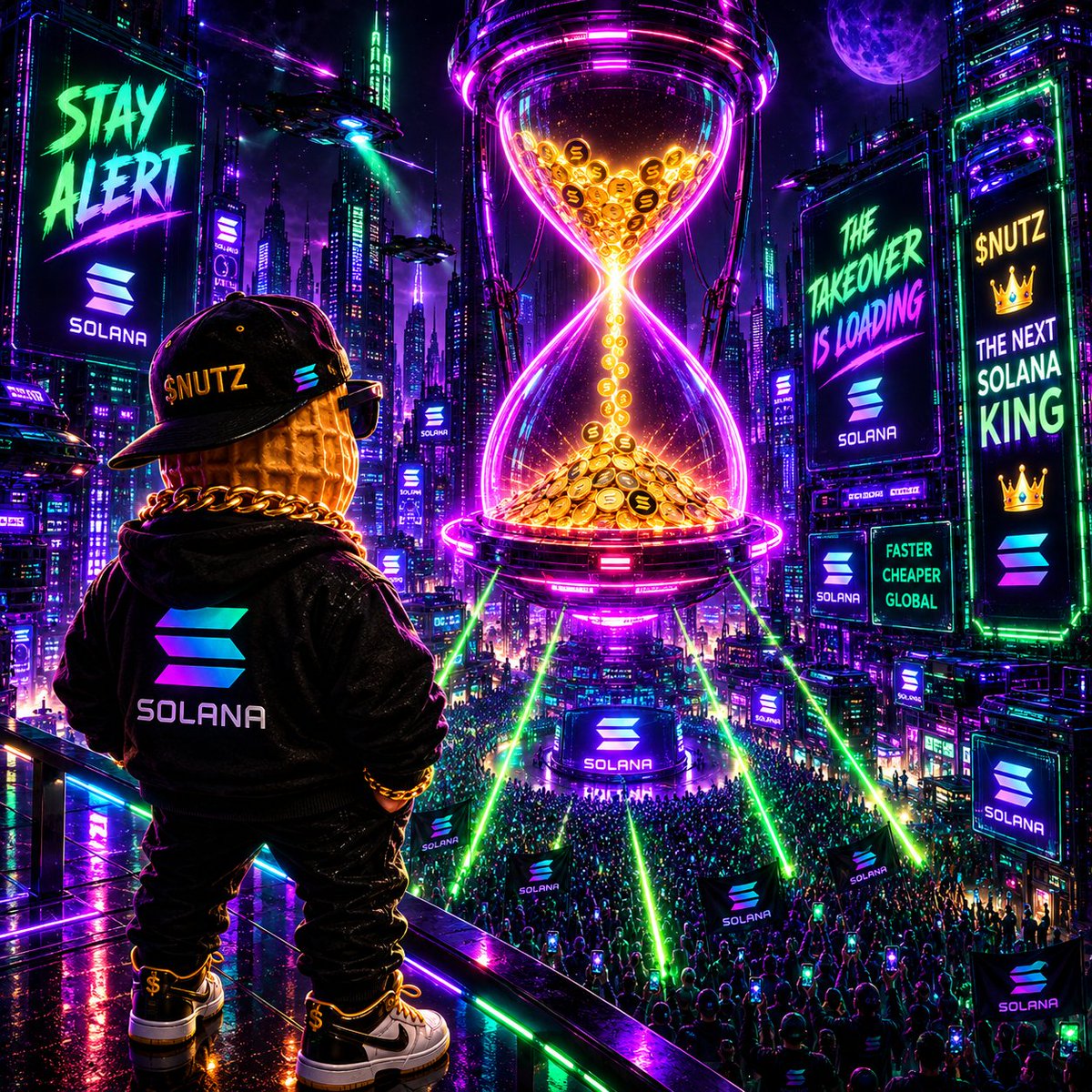 NuttyDevSol's tweet photo. Time is ticking. The sand is pouring down and we are officially drawing closer. 🤫🥜The core army is assembling inside the circle. Ticker is out, final form hidden. 🛡️Link to locked TG is in bio. Get in. 🚨💨#SOLANA $NUTZ #memecoins #memecoins1000x #Crypto https://t.co/yC4A120fuw