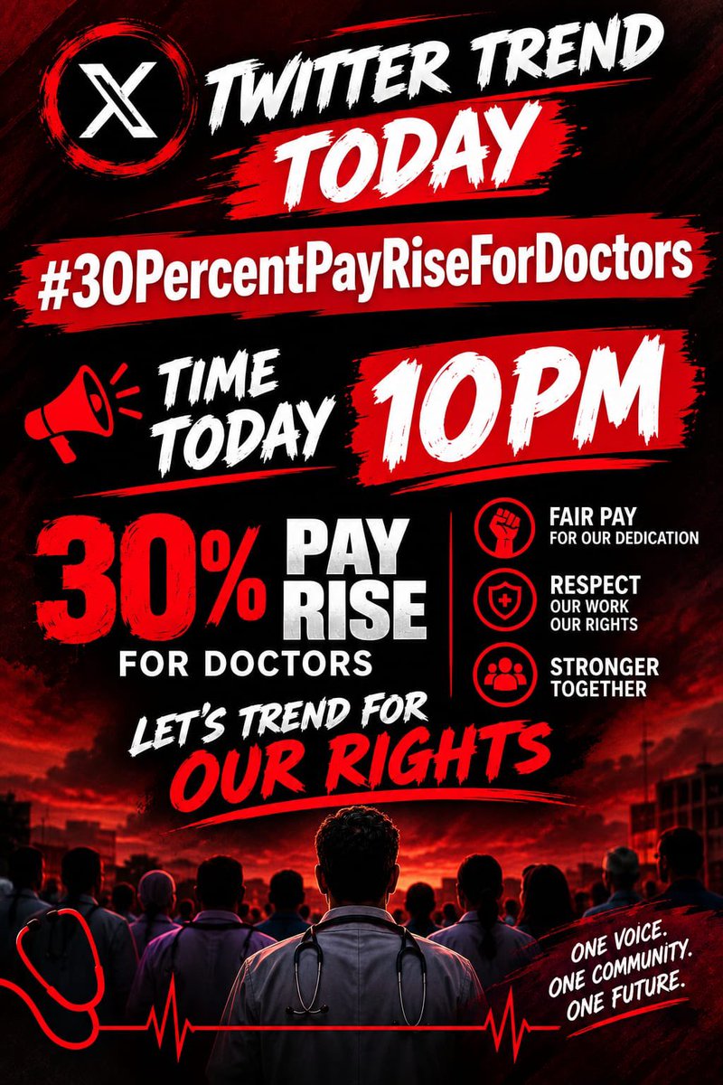 AamirAh84548898's tweet photo. Our message is simple: 30% pay rise + 5% annual increment. Fair, transparent, and justified. #30PercentPayRiseForDoctors https://t.co/6phw3JEut2