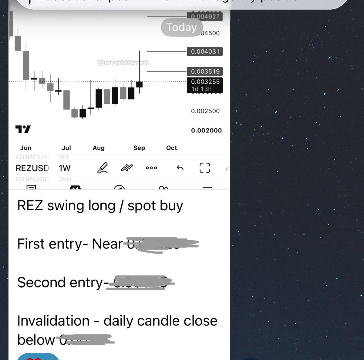 CryptoTenon's tweet photo. $REZ #REZ target 2 achieved ✅✅

27% up on spot from our entry.

That’s +675% with 25x leverage. 🥂

Tenon gang already know how we trade.

Our targets are never small. https://t.co/oQErF4OquX