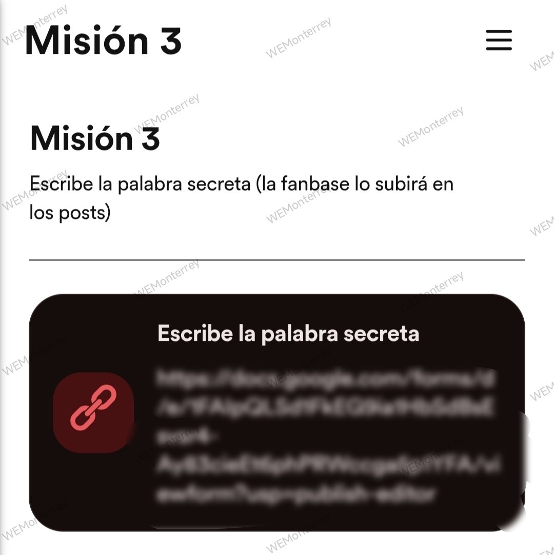 WEMonterrey's tweet photo. La misión tres te está esperando ‼️
Recuerda que las misiones duran abiertas una semana y tienes el link para hacerlas en la descripción de la cuenta. ¡Mucha suerte a todos!

#YouManiacSeriesEP3 https://t.co/0Yem3Jbk8e
