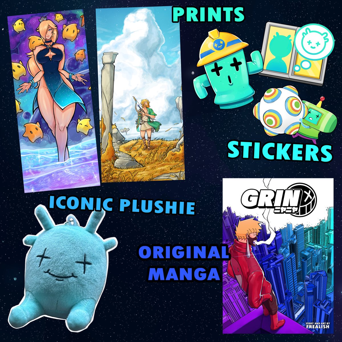 aVideoGameCon's tweet photo. Bold, stylized, and unapologetically fresh, @Frealish  brings a spicy twist to anime-inspired art. Check out the creator's own manga, prints, and more at the Vendor Village on Sept 26th. #AVGC #AVideoGameCon #VendorVillage #NewJersey #NJ #ParsippanyNJ #FrealishArt #Frealish https://t.co/tWccVP7FXB