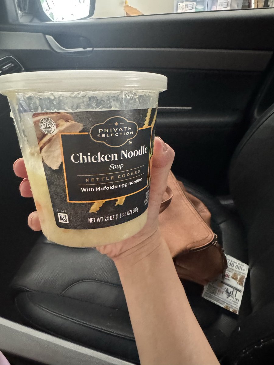 haileyiridescen's tweet photo. @kroger selling rotten chicken soup??? what’s up with this! Bought Private Selection soup for my family because we are sick!! Prepped it, took a few bites, noticed the foul smell and taste… best by date says 7/24/26 ?!? If we weren’t sick before, now we definitely are. https://t.co/jJbUH7fn1v