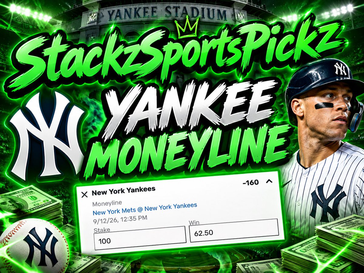 StackzPickz8's tweet photo. Double🆙🔥⚾️ MLB  

Early Game

Yankees Moneyline (-160) https://t.co/eIDxUrG7Cx