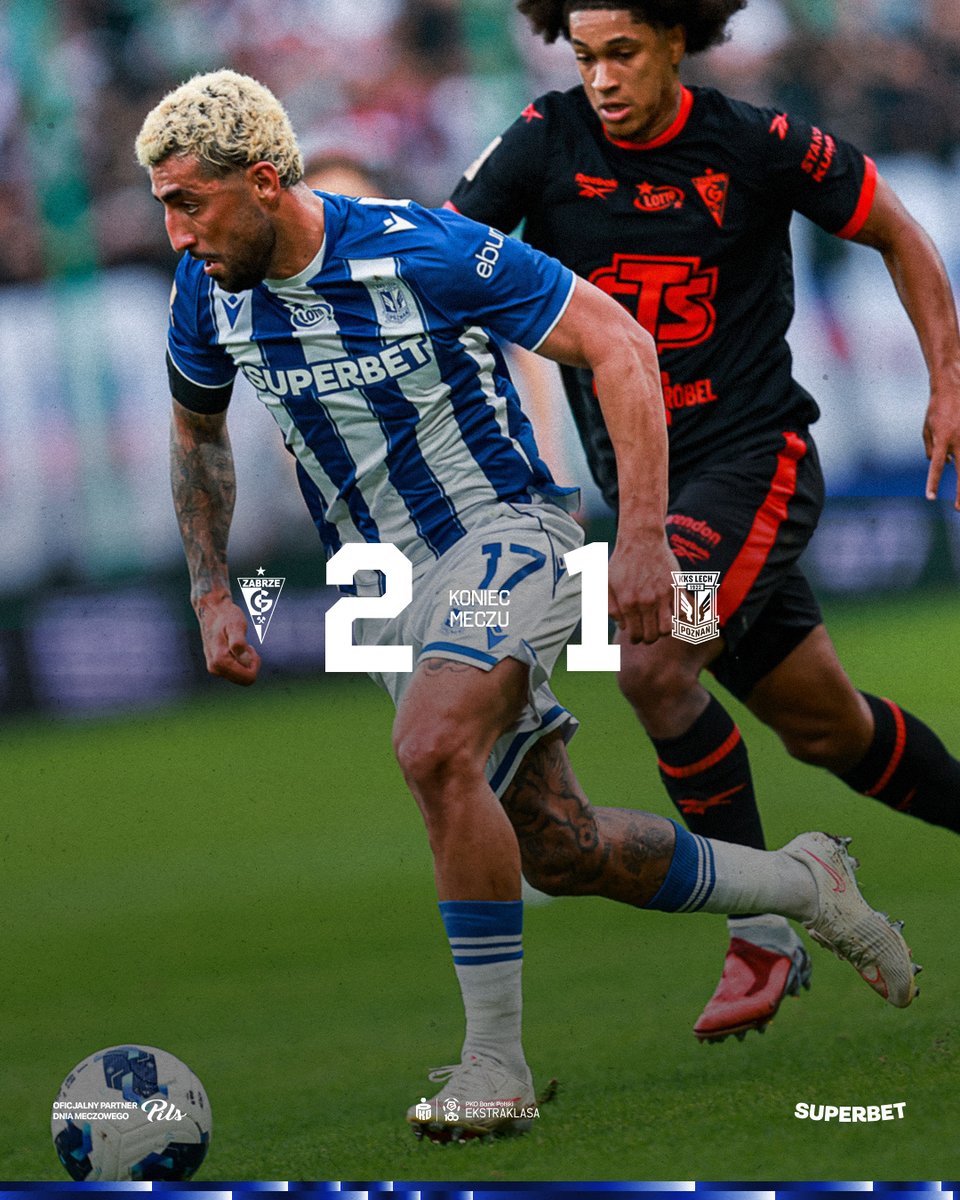 LechPoznan's tweet photo. 🏁 Pierwsza ligowa porażka w tym sezonie.
__
90'+4 #GÓRLPO 2:1 https://t.co/JnivEGlJMp