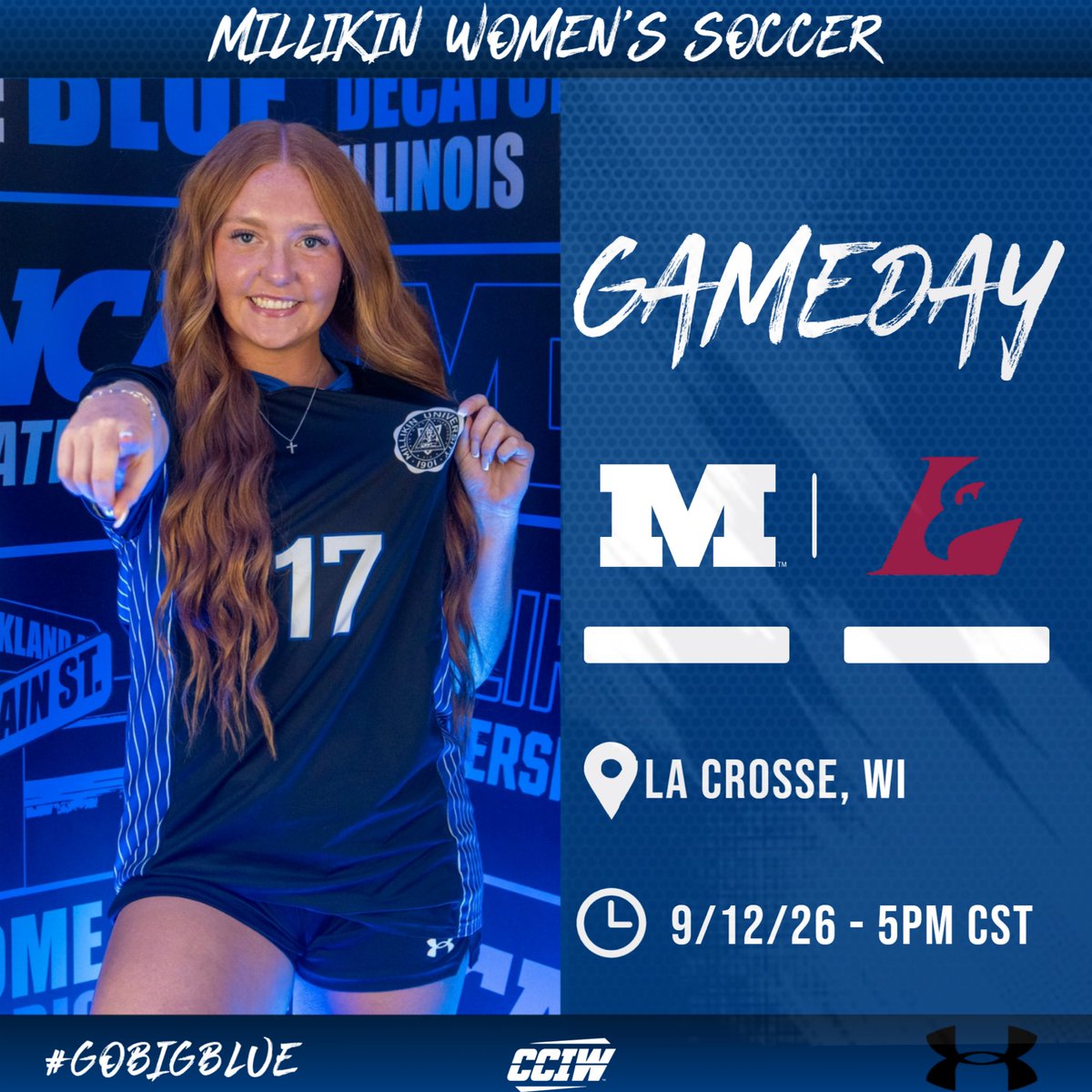 MillikinWSoccer's tweet photo. 🚨It’s Gameday🚨 
Today we face off UW-LaCrosse in Wisconsin 
Ⓜ️⚽️

🗓️: 09/11/ 26
🆚: UW-LaCrosse
⏱️: 5:00 pm
📍: La Crosse, WI
🎥 : https://t.co/uIbIkaZe9k https://t.co/WIyd1MUzGR