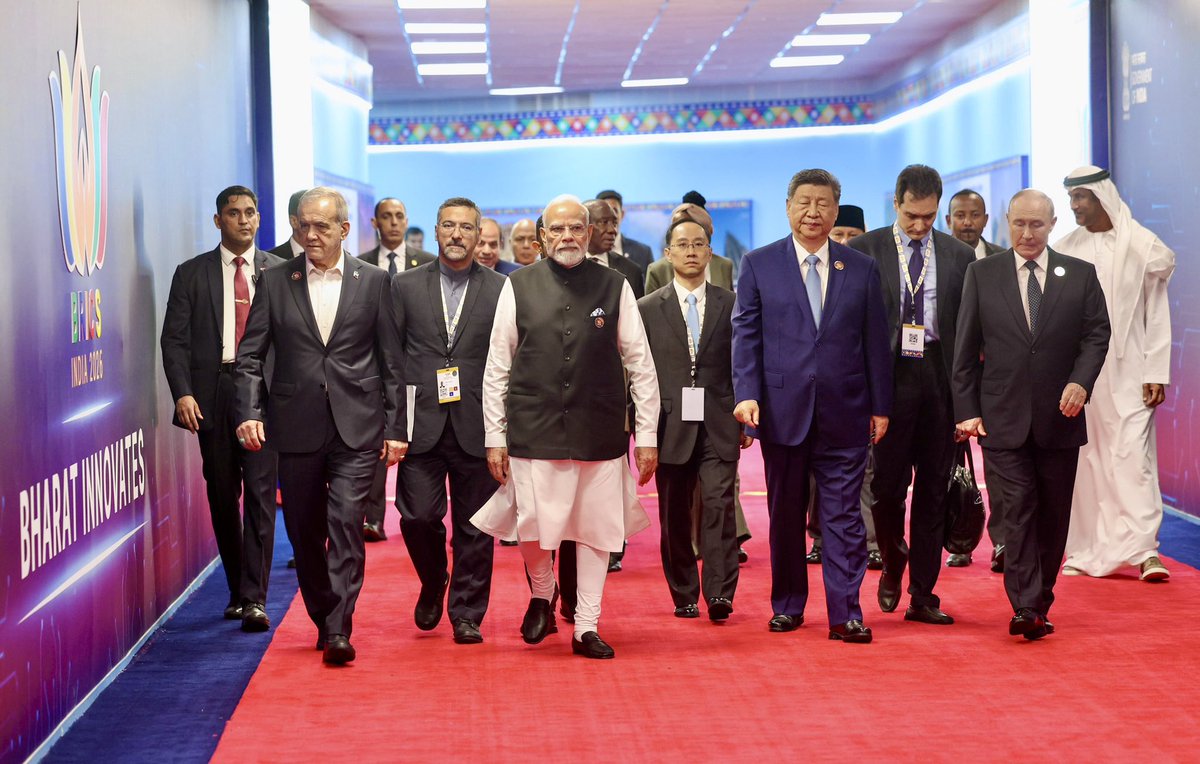AmitShah's tweet photo. The New Delhi Declaration of BRICS 2026 is a historic affirmation of India’s growing leadership on the global stage under the visionary statesmanship of PM Shri @narendramodi Ji.

Rooted in our civilisational ethos of care, compassion and collective welfare, the Declaration advances a more inclusive and representative global order, with a stronger voice for the Global South.

A proud moment for every Indian. Heartiest congratulations to the people of India on this remarkable achievement in global diplomacy.