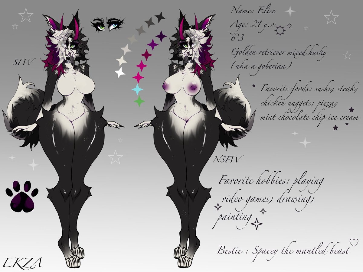 EKZAfur's tweet photo. Reference sheet commission💜🍒

#commissionㅤ #Furryartist https://t.co/ZnhbjvyAJO