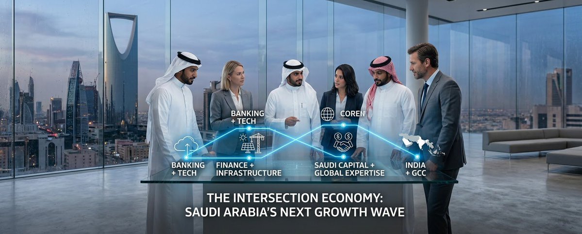 mohideensaleem's tweet photo. The Convergence Economy: 
How Convergence Is Powering Saudi Arabia’s Next Golden Era

Working on the ground in Saudi Arabia during this historic economic transformation reinforces one fundamental reality:

The most lucrative opportunities no longer live inside traditional silos. They are emerging precisely where distinct ecosystems collide.

Across the Kingdom, value creation is compounding at key touchpoints:

Banking + Technology: Open banking protocols and AI-driven underwriting are transforming traditional balance sheets into scalable digital engines.

Finance + Infrastructure: Giga-projects require more than classic debt models; they demand blended finance, green sukuk structures, and long-horizon private equity integration.
 
Saudi Capital + Global Expertise: The model has evolved from passive investment to active strategic co-development, pairing sovereign firepower with institutional global capability.
 
India + GCC: Beyond traditional trade lanes, a powerful digital corridor is scaling rapidly—spanning talent mobility, cloud corridors, fintech bridges, and advanced manufacturing.

The future belongs to the operators, investors, and leaders who know how to bridge these ecosystems rather than guard their borders.

#SaudiArabia #Vision2030 #Riyadh #GCC
#SaudiBusiness #Fintech #Infrastructure #PrivateEquity
#IndiaGCC #InvestInSaudi #GlobalFinance