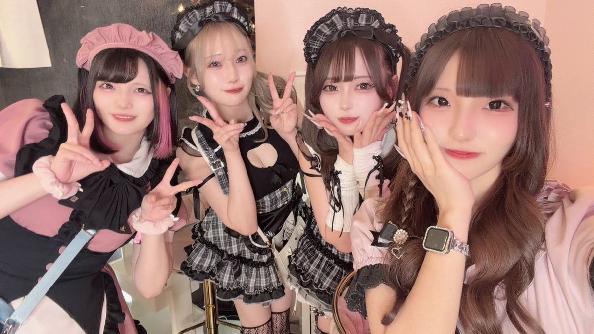 rimu_candy's tweet photo. おきゅおわしました！
今日は神セブンの、もかちゃん、あいすちゃん、にこるちゃんが来てくれて
とーーっても盛り上がった1日でした！！
ほんとにみんな可愛くって幸せでした！！
本日もありがとうございました✨
 #熊本  #コンカフェ  #コンカフェ嬢  #キャンディーメイド https://t.co/m5p6CXrEL3