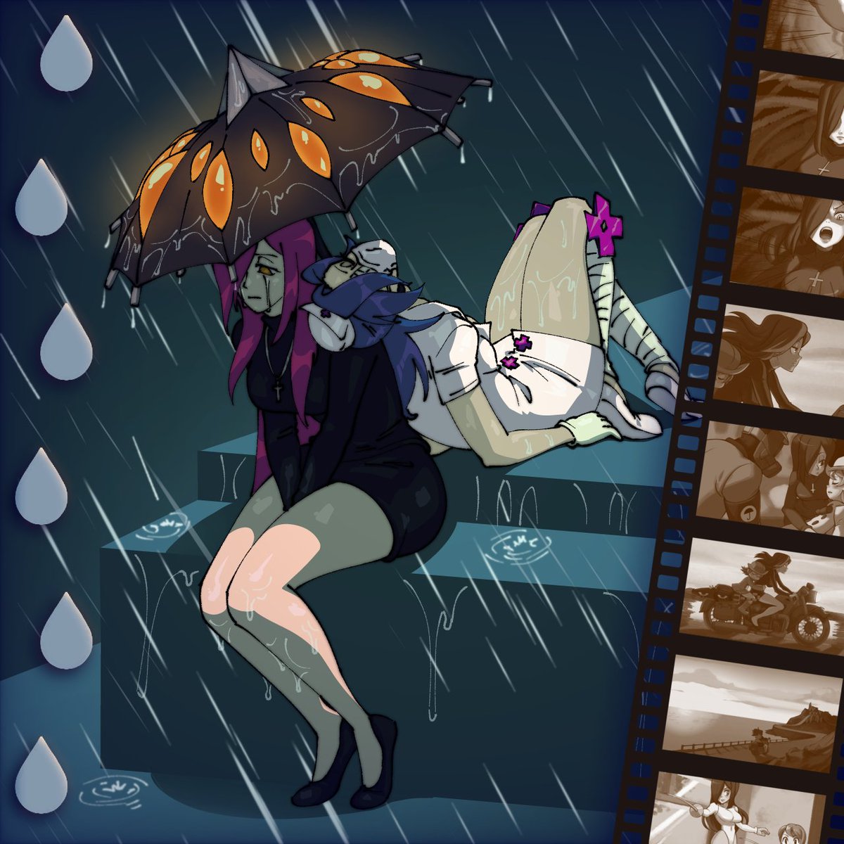ZIggy_Peach's tweet photo. #SkullgirlsArtContest2026 
"No one can protect you from this rain." https://t.co/vzTFrLQOo4