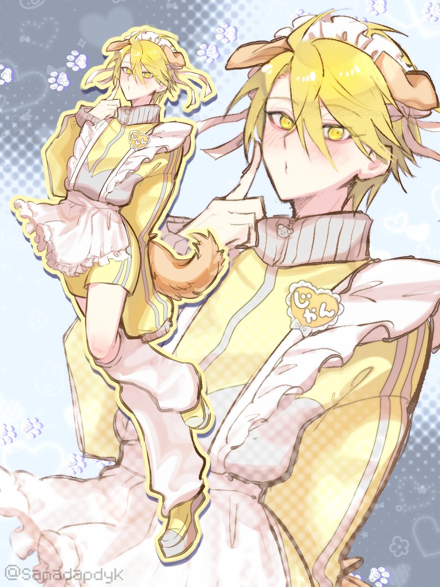 sanadapdyk's tweet photo. 捏造衣装　ジャージメイドｼﾞｬさん～ついでに犬耳としっぽも添えて～です https://t.co/JOlwSDuy1j