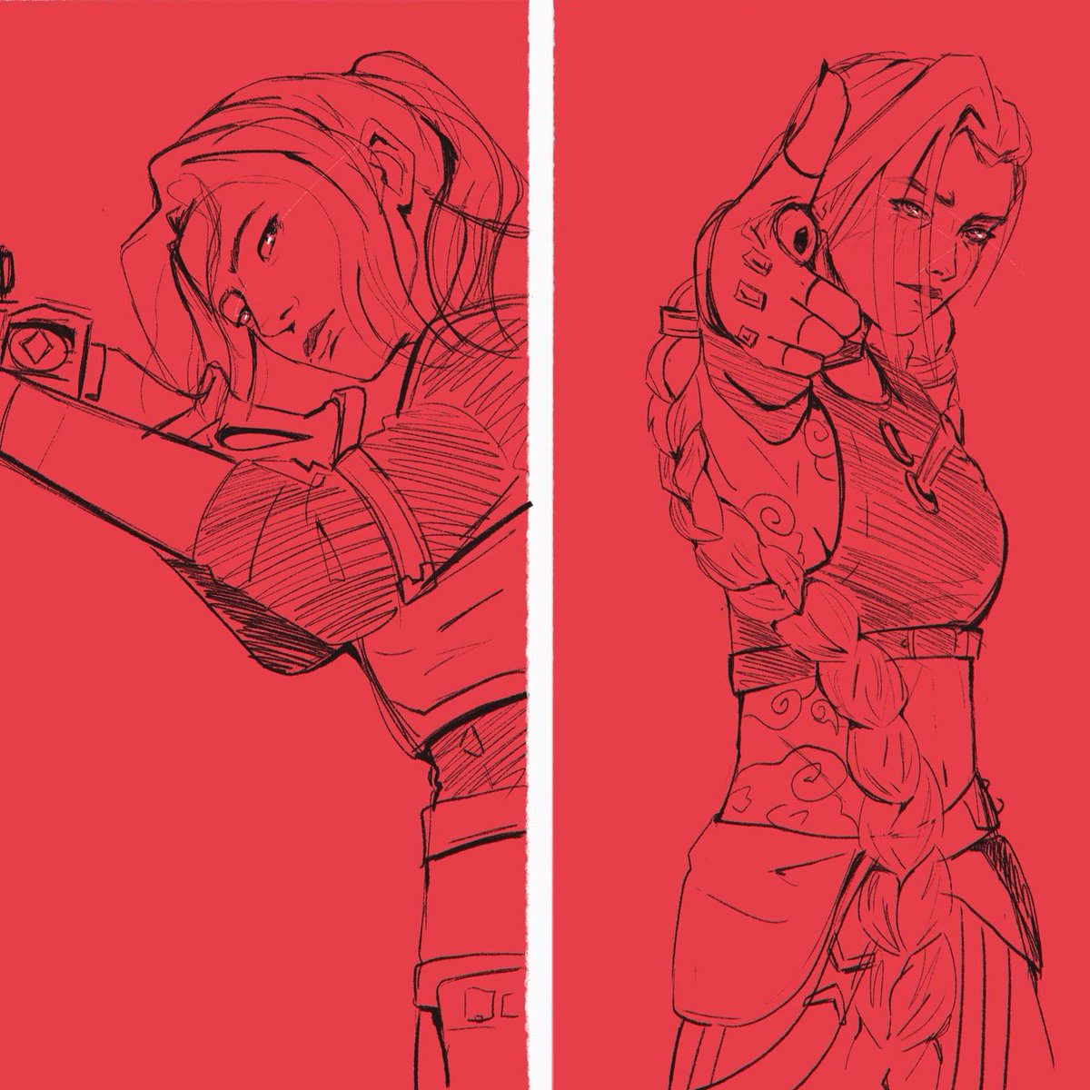 alex_pashenko's tweet photo. Frenemies ⚔️

#Arcane #Caitlyn #Jinx #CaitlynKiramman #Caitjinx https://t.co/Yg9GnNtoWw