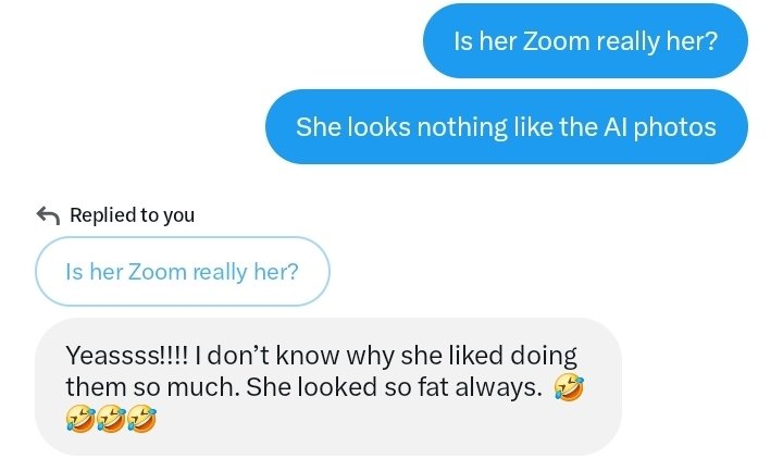 Herpzilla59's tweet photo. The only real image of you is your no neck,  chin to cleavage, balding, linebacker shoulders of a short, under 5'5", 165 pound woman. https://t.co/OQMrc2pN8D