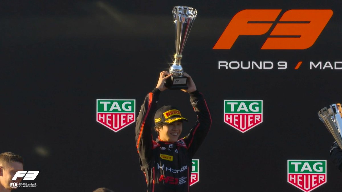 Formula3's tweet photo. Unstoppable! 🤯

It's ANOTHER podium for Taito Kato in the Madrid Feature Race 1 🥈🇯🇵

#F3 #SpanishGP https://t.co/3FlGd6J6y8