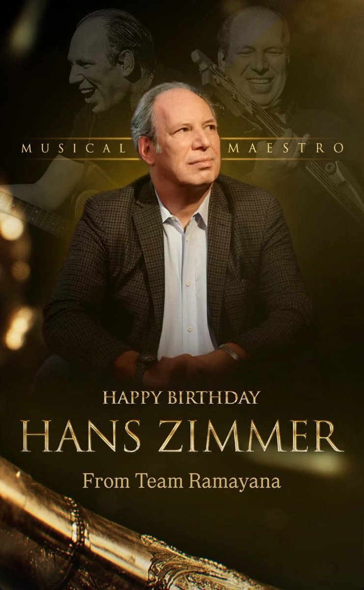 aryan99002's tweet photo. The man the myth the legend,
Happy Birthday my goat @HansZimmer 
I hope we shall witness the greatest music spectacle ever  in #Ramayana https://t.co/3xo3AR2r1r