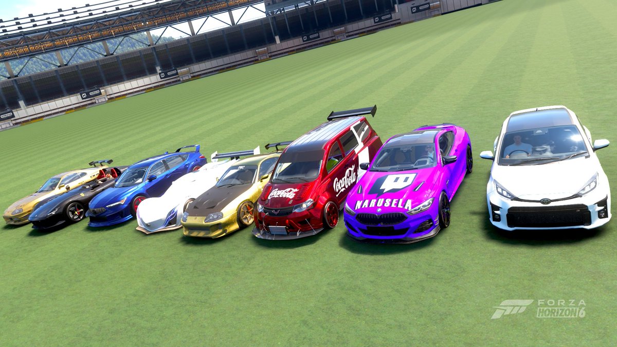NARUSELA_'s tweet photo. 土曜ツーリング会📸#FH6
参加してくれた りっきー、月ノさん、チョイサーさん、わるがきさん、svkwさん、gizmoさん、Bloodymoon0130さん、ありがとうございました✨今日も楽しかったです！おかげ様で毎週の楽しみになってます😊一緒に配信してくれた先生も、いつもありがとうございます🙏 https://t.co/dnVIMY1Ft8