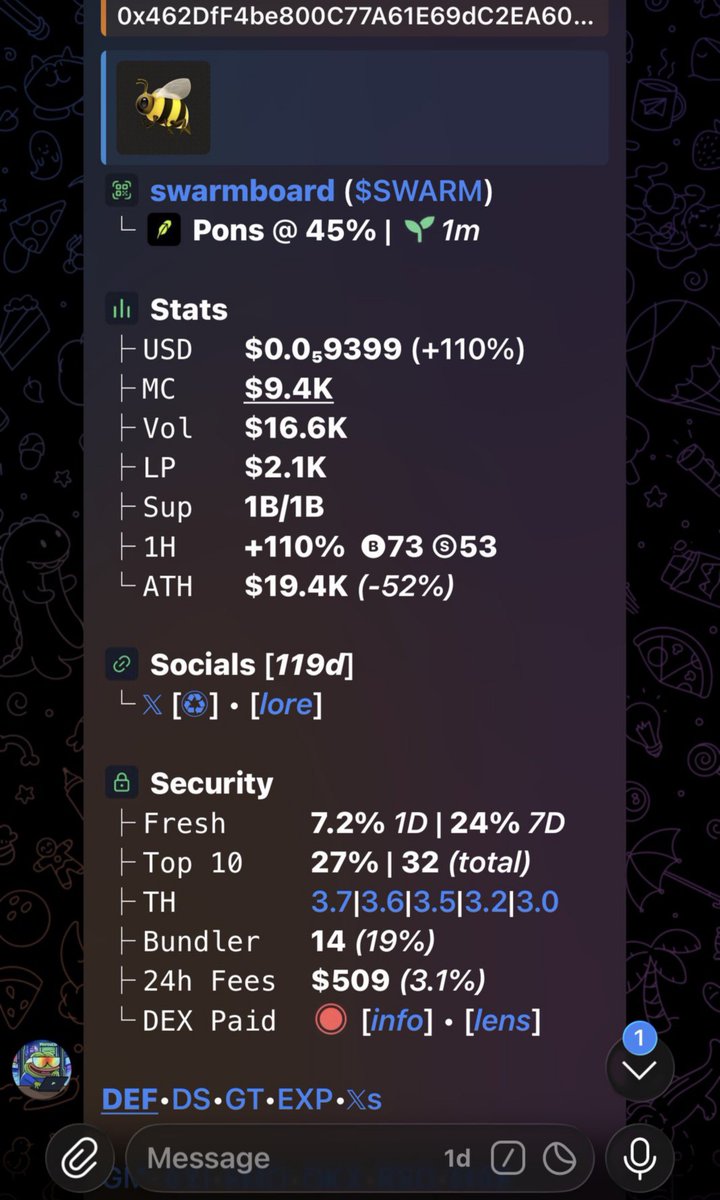 KarolCordeiro_'s tweet photo. ππ₯ $SWarm WENT PARABOLIC!
π $9.4K MC β $723K MC
π°
π TG Fam caught it early & secured profits!
β‘ Pure alpha. Stay ready for the next setup! π₯
πAC
0x462DfF4be800C77A61E69dC2EA6010E4237F674d
#Solana #crypto #bitcoin #pupfun https://t.co/VvZGYIitGa