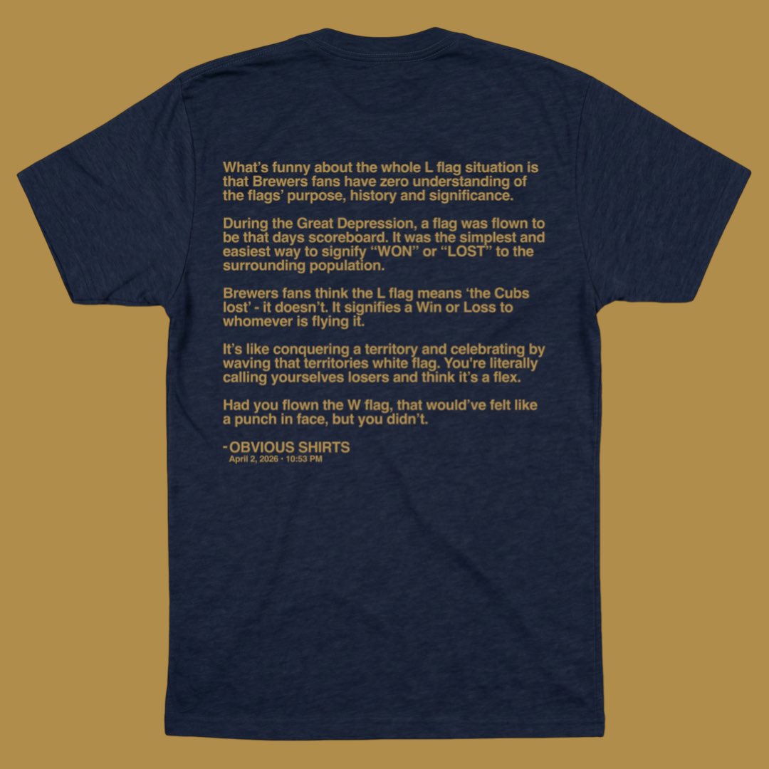 obvious_shirts's tweet photo. Cringe for a Cause just surpassed $2,000 donated in Bob Uecker’s name. Honestly my goal was $1,000 so doubling that is pretty special. @BrewPack8
Shirts start shipping out Monday. #CringeForACause https://t.co/gzRQULL0DF