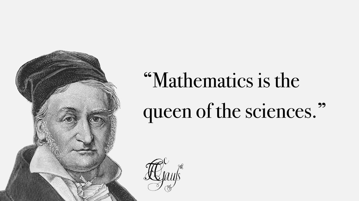 fermatslibrary's tweet photo. "Mathematics is the queen of the sciences."

Carl Friedrich Gauss https://t.co/vKFDpG7N7Y