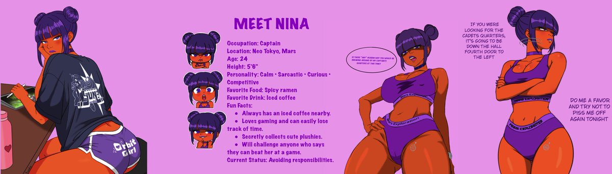 itssokuz's tweet photo. Meet Nina my Martian OC 
I created her back in 2019 and just never considered working on her until about a month ago I have older versions of her that I will post and newer ideas I can’t wait to start on so I’m excited for you all to join my journey 

#art #oc #digitalart https://t.co/wTXp8xOMsr