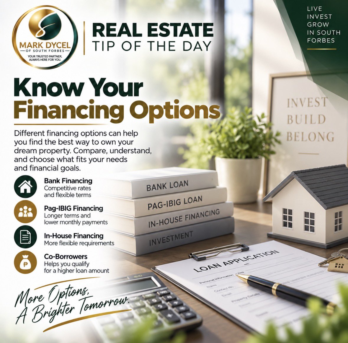 MarkDycelofSF's tweet photo. 🏡 Know your financing options before you buy.

Compare bank, Pag-IBIG, and in-house financing to find what best fits your budget and goals. 💰

The right financing plan can make your dream property more achievable.

#investment #property #realestate https://t.co/grg04WhVFu