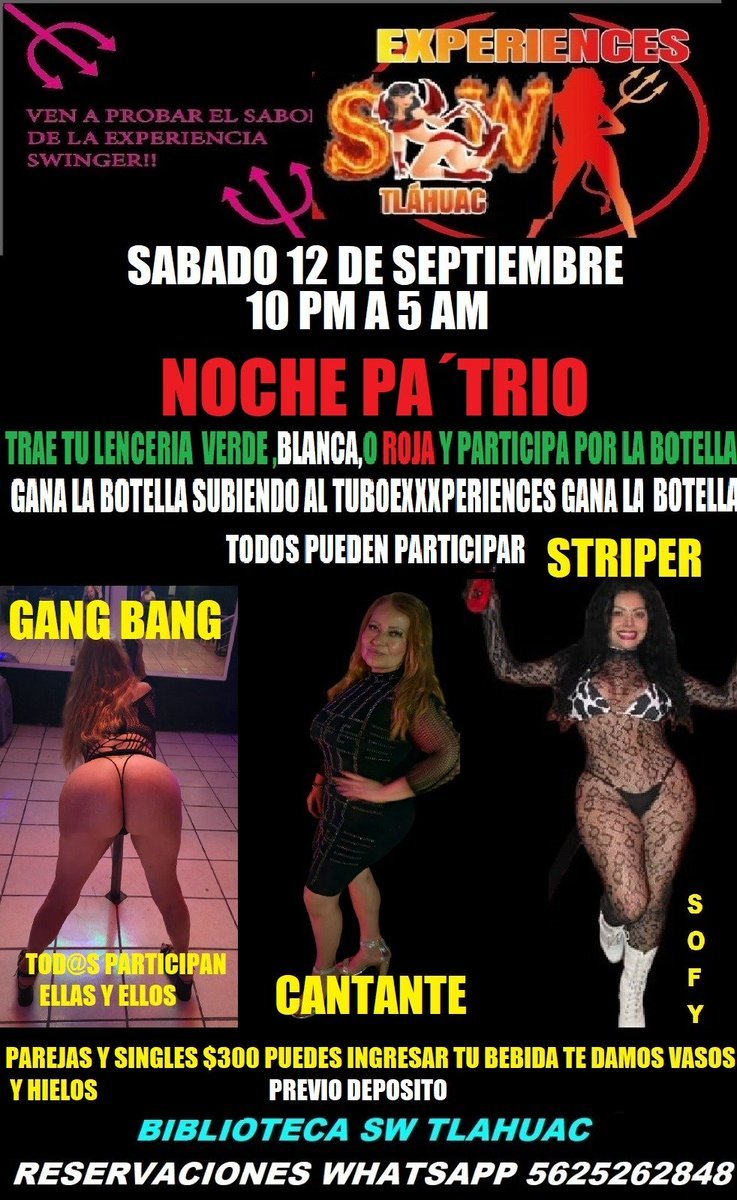 adelitas_2's tweet photo. ✨NO TE QUEDES FUERA✨

💫EN TLÁHUAC💫

TODO SE PUEDE DESCONTRLAR

📍A 10 MNTS DEL METRO ZAPOTITLÁN

VEN Y PARTICIPA🎁

GANG BANG🧜

GANATE UNA BOTELLA🍾

CONCURSO DE BAILE💃🕺

PISTA DE BAILE

DOS PRIVADOS🛌

SRIPPERS

Y MÚSICA EN VIVO🎸

RESERVA YA!!

INF

5513558576
5625262848 https://t.co/n6lP8fGnrO