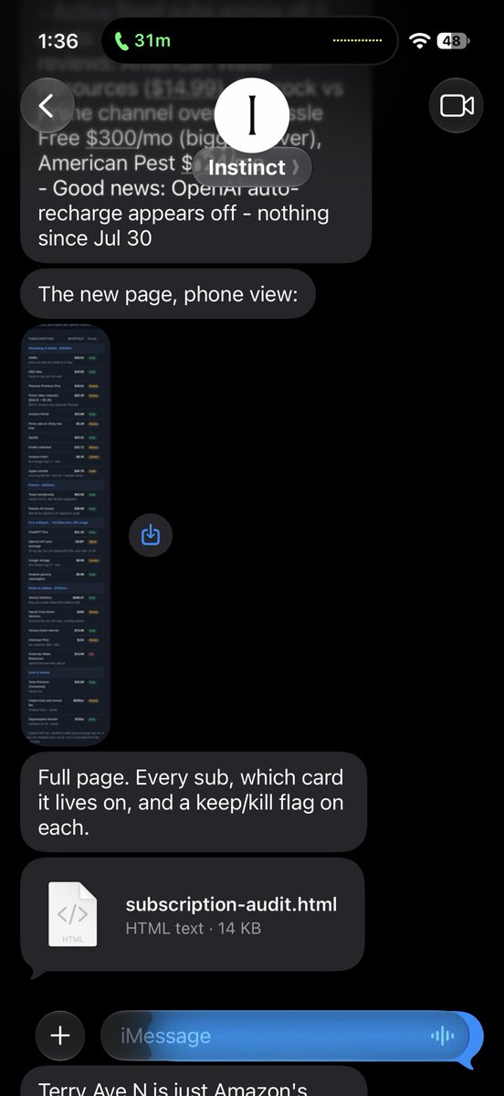 ElDolce_'s tweet photo. so i asked instinct to run a subscription audit for me and create an html to quickly view it. it found an unused amazon prime membership from 2024 that was on auto renew with no account activity!

on with prime now and just got back about $370 @noahrshinn https://t.co/TDzlItqQCg