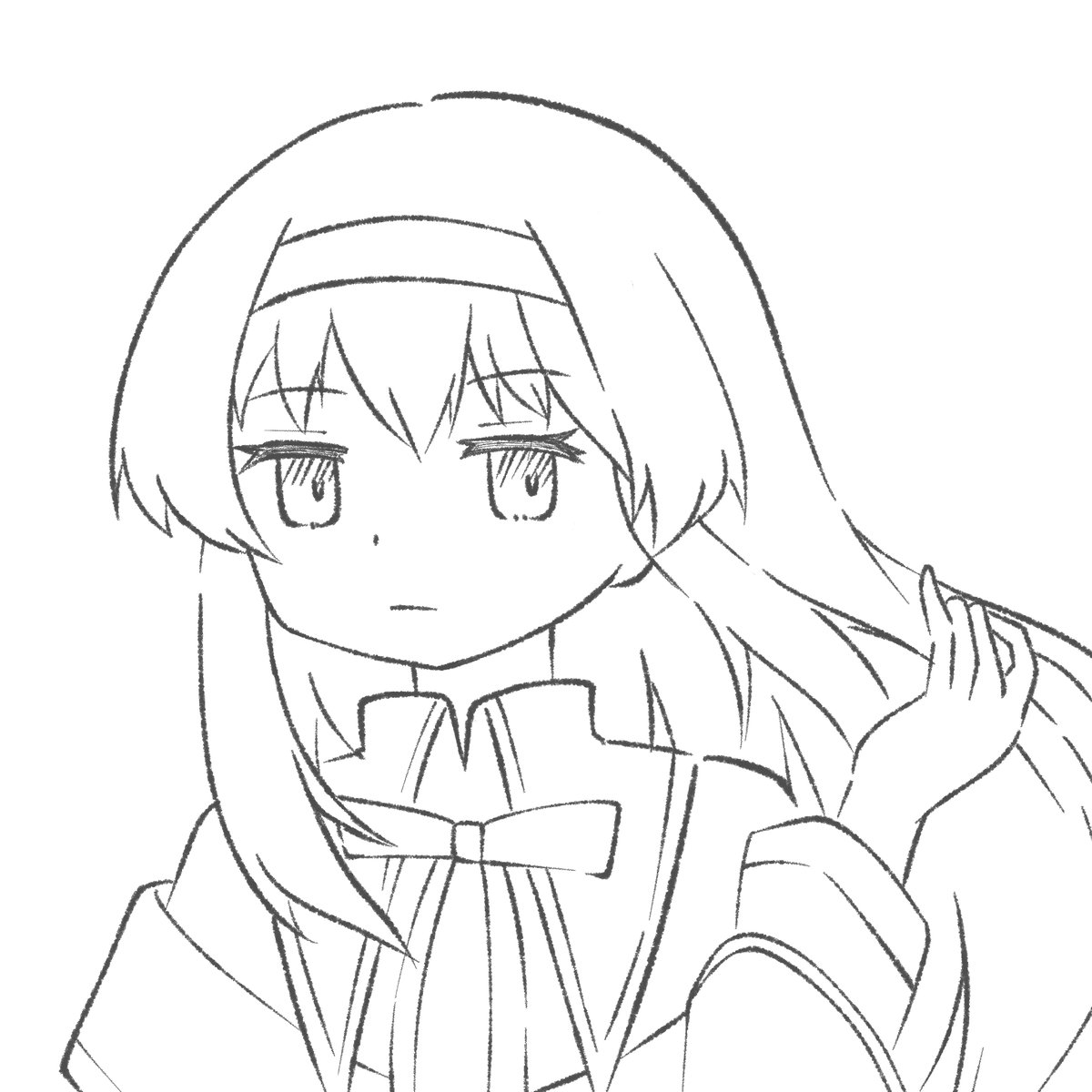 Tanukibeer's tweet photo. これは手癖で描いたら髪の毛間違いまくってたほむほむ #まどかマギカ https://t.co/jVGzzdSP7L