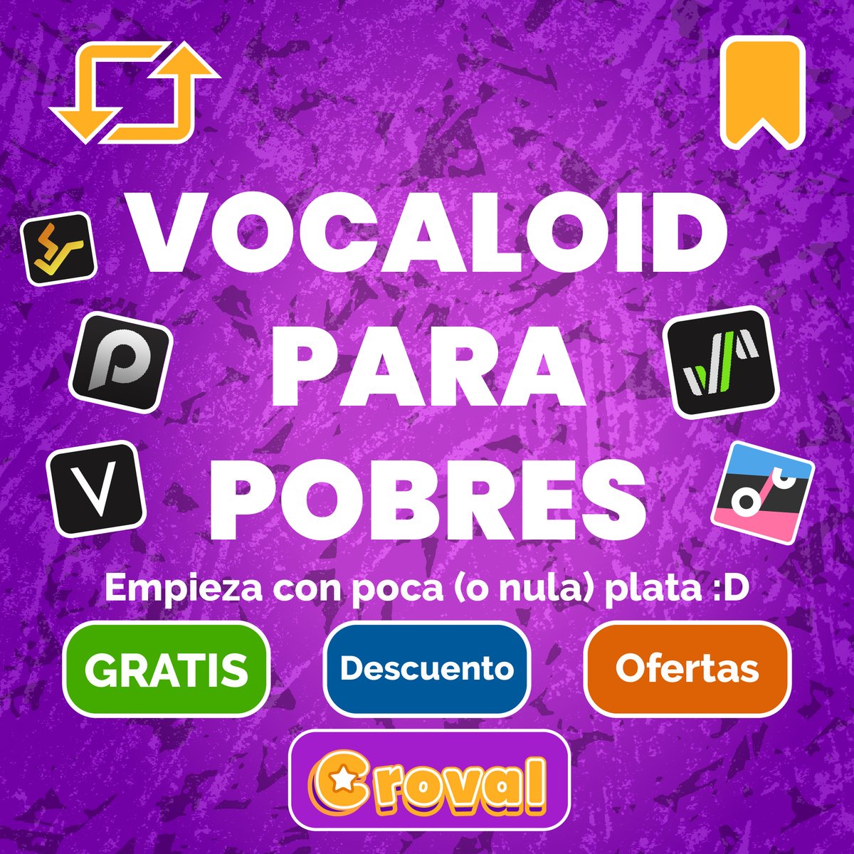 CrovalOriginal's tweet photo. ¿ERES POBRE Y QUERÉS APRENDER VOCALOID?🤑

Hice un hilo extenso de la mayoría de formas de empezar a componer con nada o ahorrando lo máximo posible >:D

Todo 100% LEGAL y SEGURO

(Porfa apoyen esto que se me borró y tuve que hacerla devuelta desde 0 ;-;)

#vocaloPost #vocaloid https://t.co/syafWkTptp